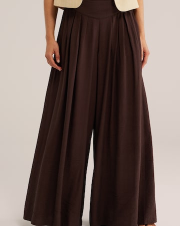WE Fashion Wide Leg Hose in Braun