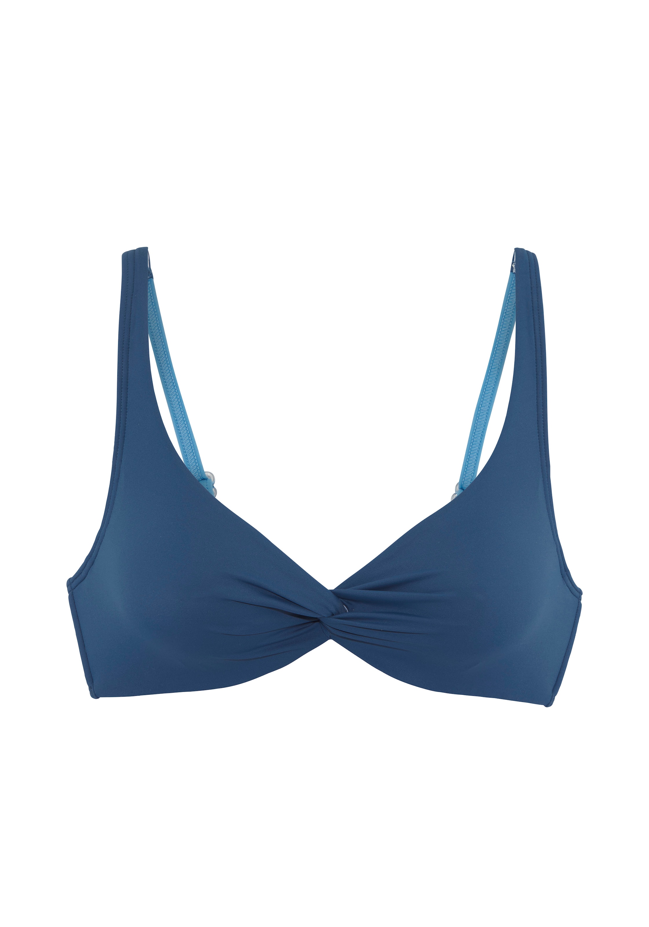 LASCANA ACTIVE - Clásico Top de bikini deportivo en azul: frente