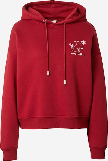 Mavi Sweatshirt in dunkelrot / weiß, Produktansicht