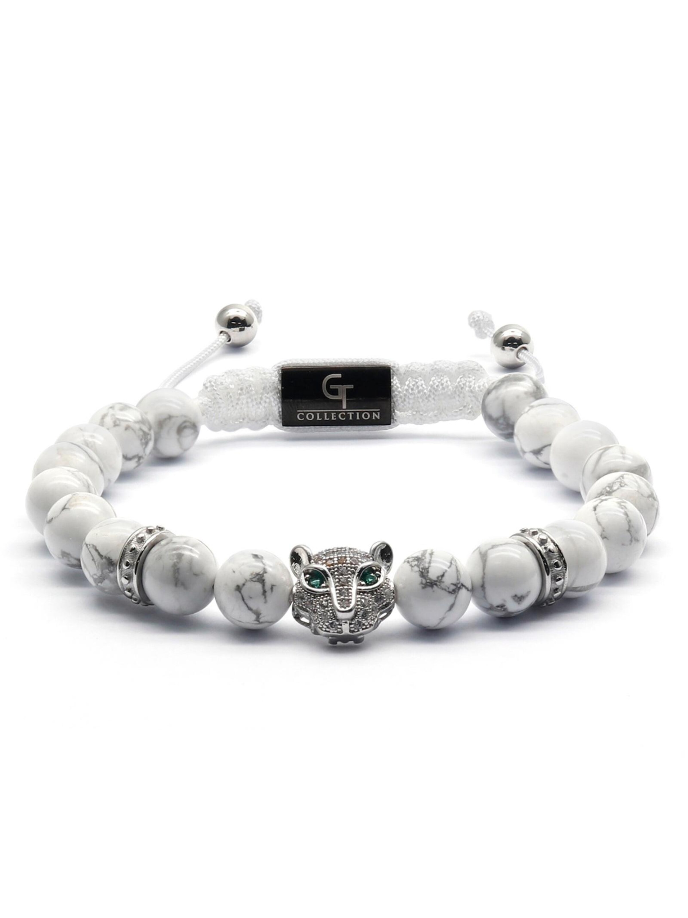GT Collection - Pulsera 'LEOPARD' en blanco: frente