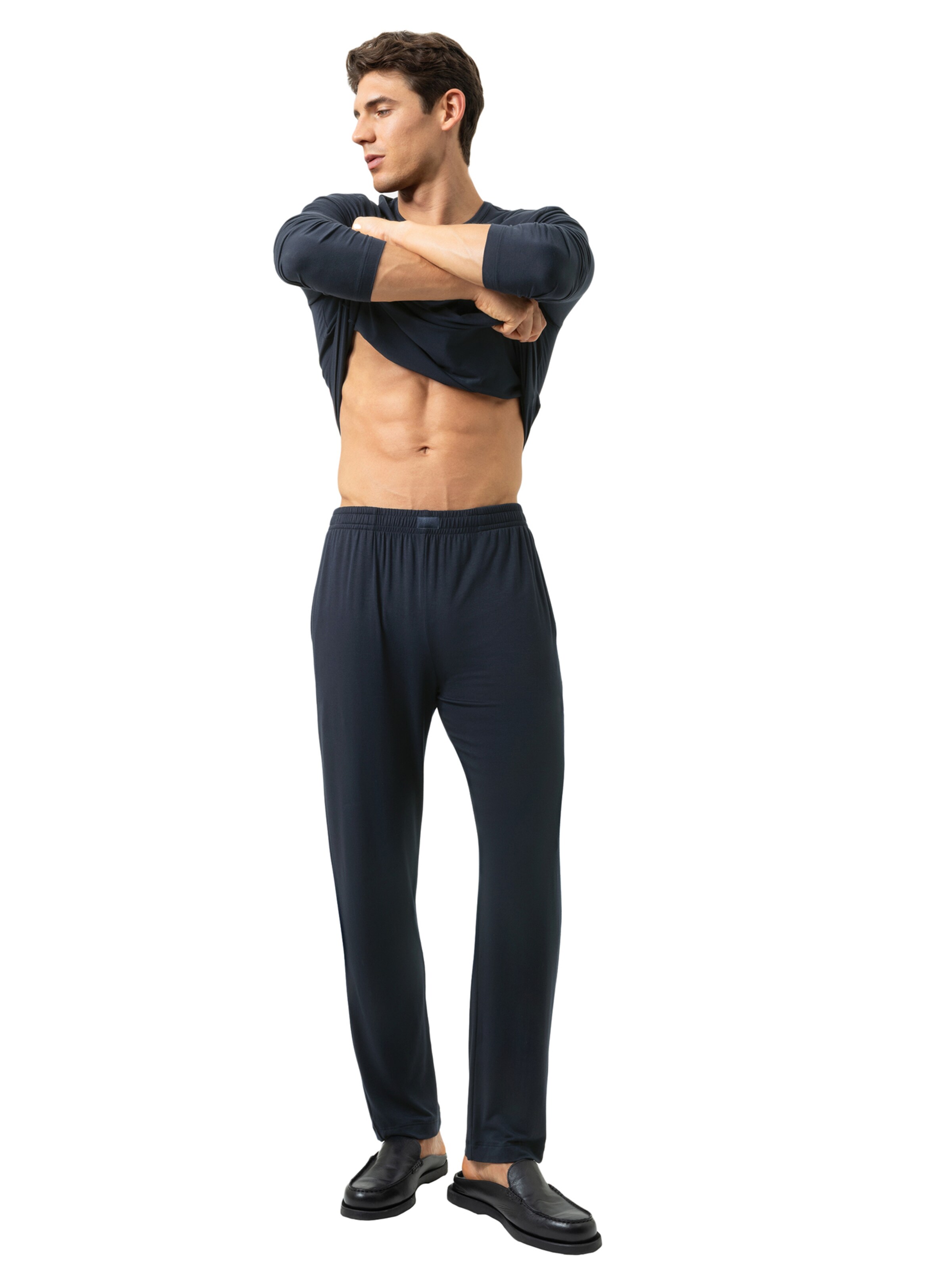 Mey Pyjamabroek 'Jefferson' in Blauw