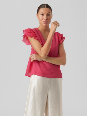 Chemisier 'HAILEY' VERO MODA en rouge