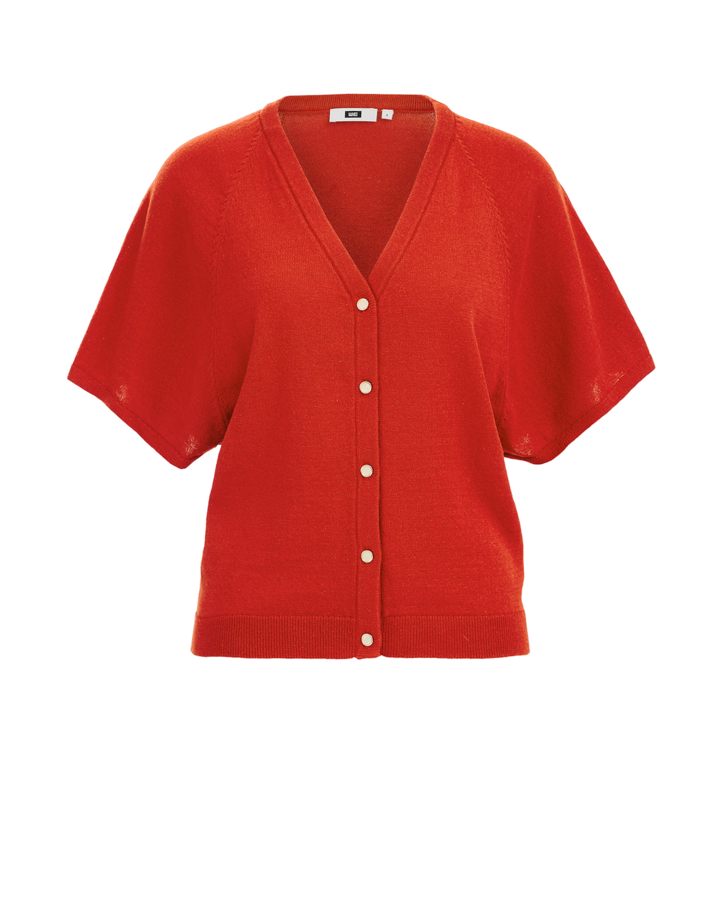 WE Fashion Плетена жилетка в червено: отпред