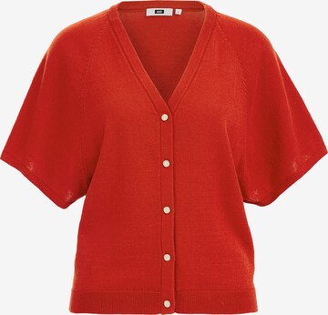 WE Fashion Gebreid vest in Rood: voorkant