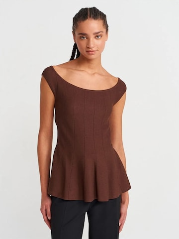 Dilvin Blouse 'Blusen' in Brown: front