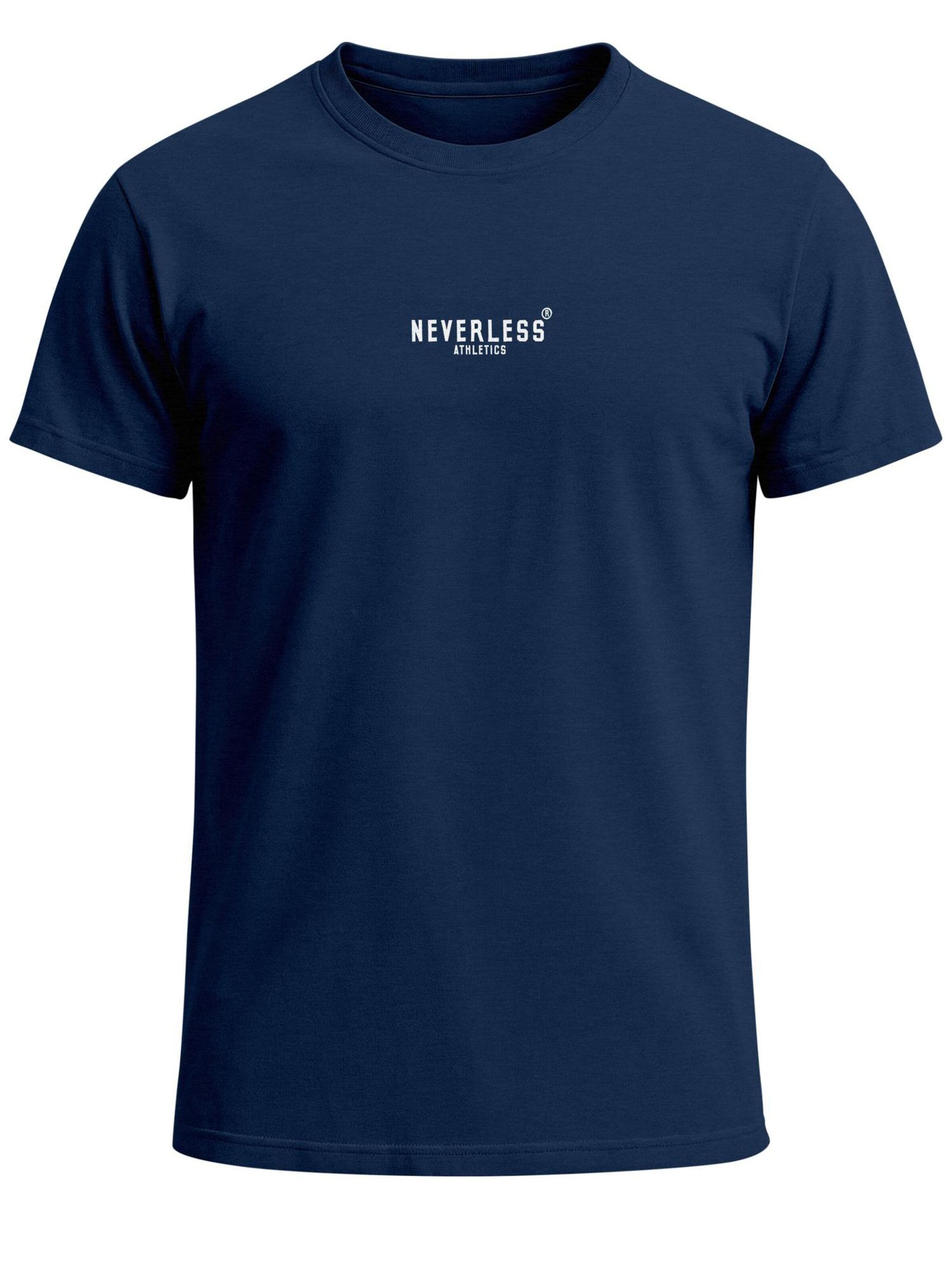 Neverless Shirt 'Barbell Sparta' in Blue: front