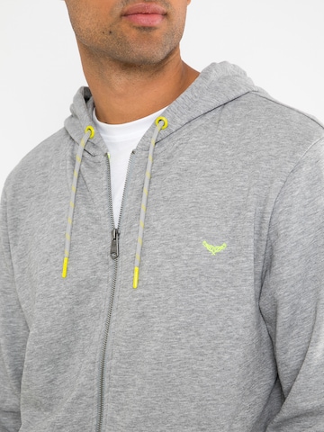 Threadbare Zip-Up Hoodie 'Through Tangerine' in Grey