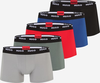 HUGO Calzoncillo boxer en azul real / gris / rojo / negro / blanco, Vista del producto