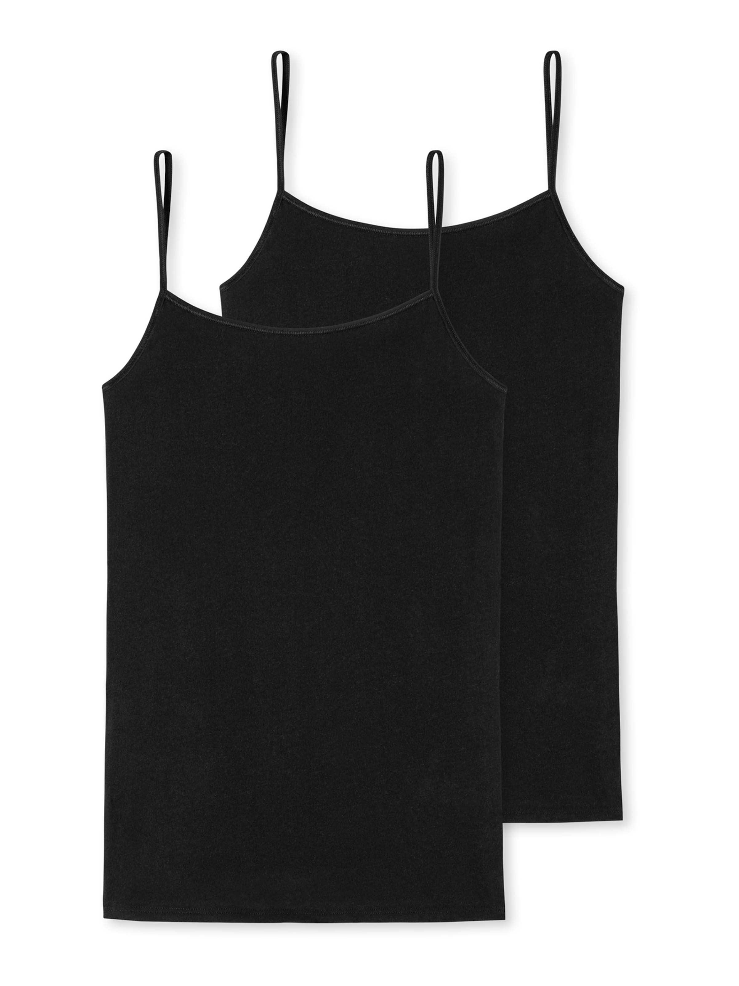 SCHIESSER Top in Schwarz: Vorderseite