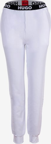 HUGO Red Tapered Pants in White: front