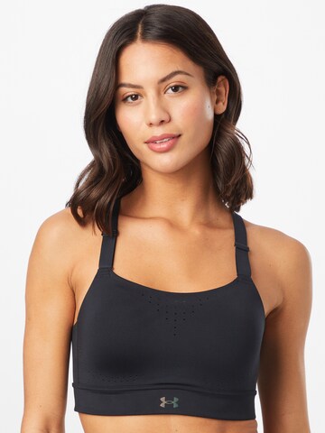 UNDER ARMOUR Bustier Sport bh in Zwart: voorkant