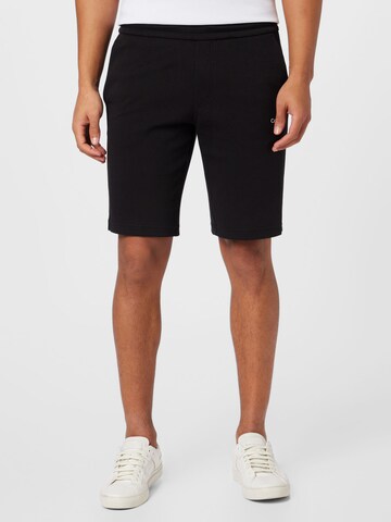 Calvin Klein Regular Trousers in Black: front