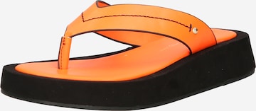 River Island - Sandalias de dedo en naranja: frente