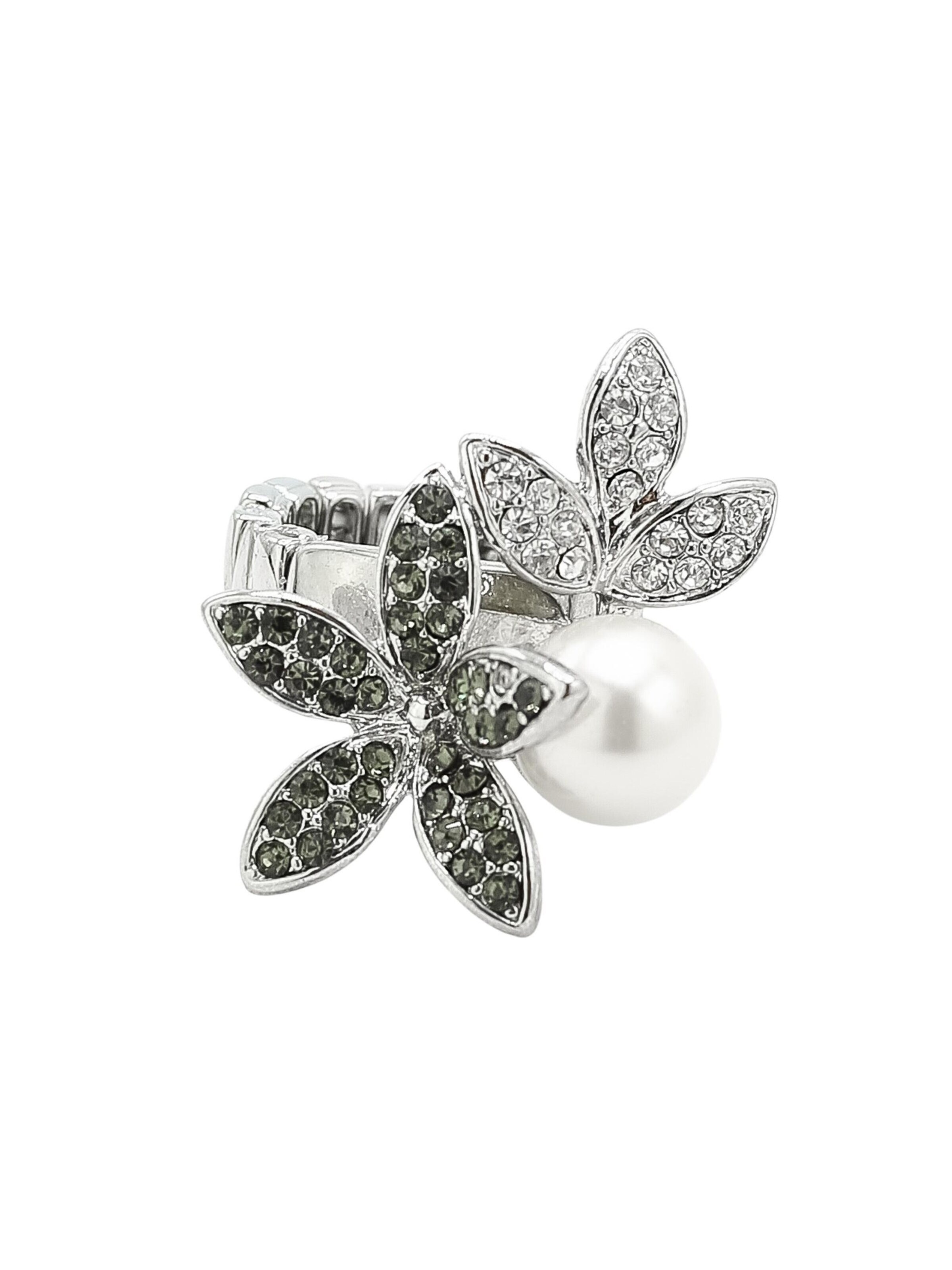 COLLEZIONE ALESSANDRO Ring 'Blütenzauber' in Grey
