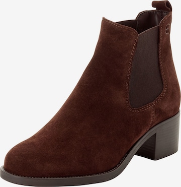 Tamaris Chelsea Boots in Brown: front