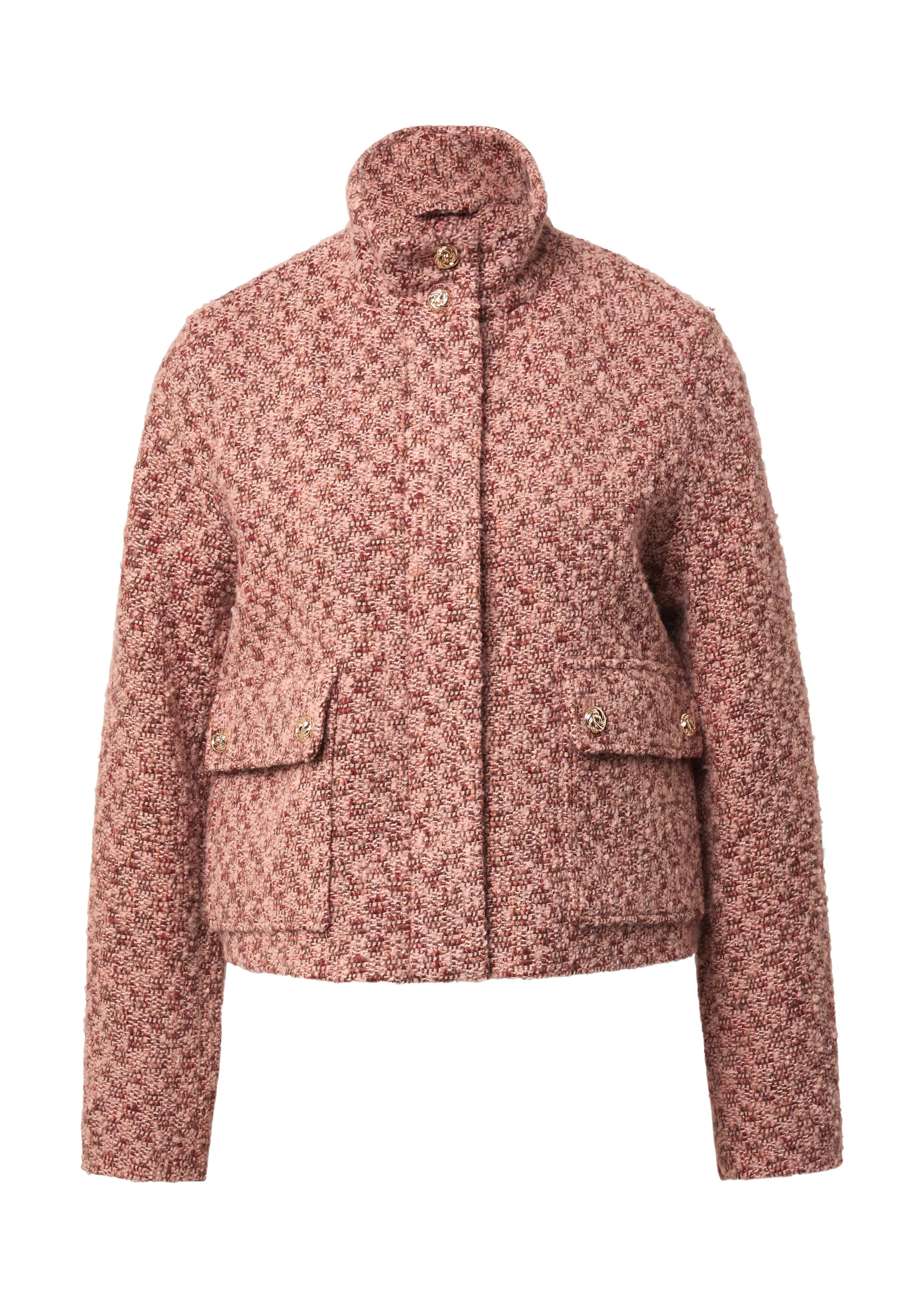 s.Oliver BLACK LABEL Φθινοπωρινό και ανοιξιάτικο μπουφάν σε ροζ: μπροστά