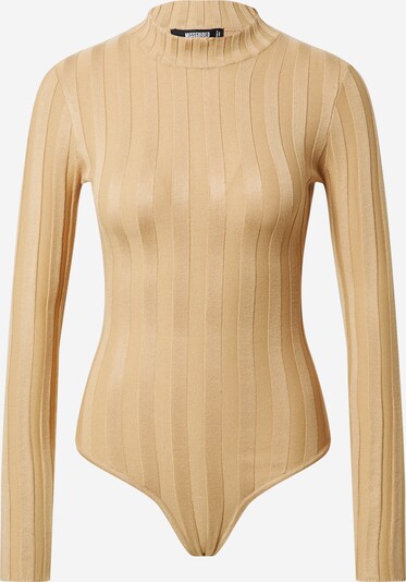 Missguided Shirtbody en hellbraun, Vue avec produit