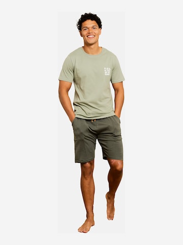 Phil & Co. Berlin Pajama short ' Shorty ' in Brown: front