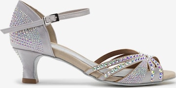 Dancing Queens Pumps 'Sparkle Shine Tanzschuhe Satin - Absatz 7.0 cm flare' in Silver: front