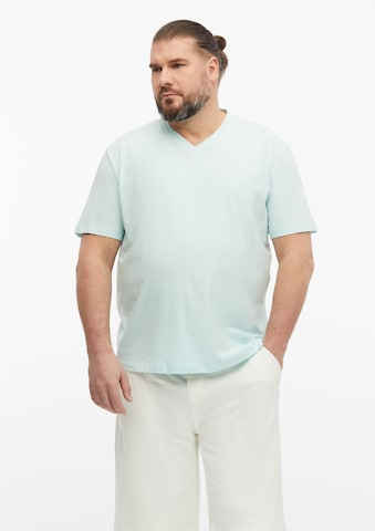 s.Oliver Men Big Sizes Shirt in Blue: front
