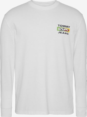 Tommy Jeans - Camisa 'Mono Positivity' em branco: frente