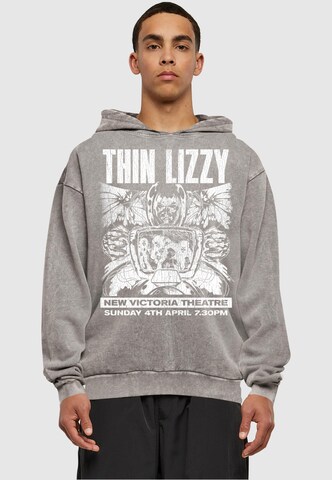 Merchcode Sweatshirt ' Thin Lizzy - New Victoria Theatre' in Grijs: voorkant