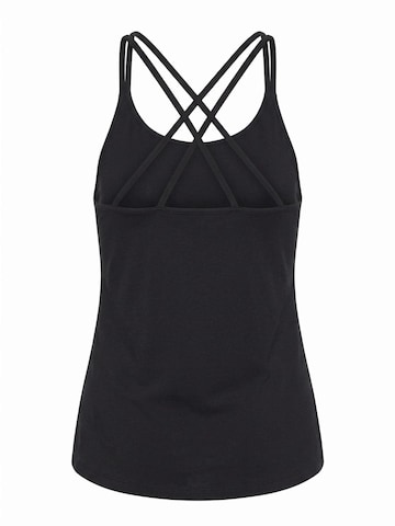 CURARE Yogawear Sporttop 'Spaghetti Top mit Bra - Black'‌‌‌‌‌‌‌‌ in Schwarz