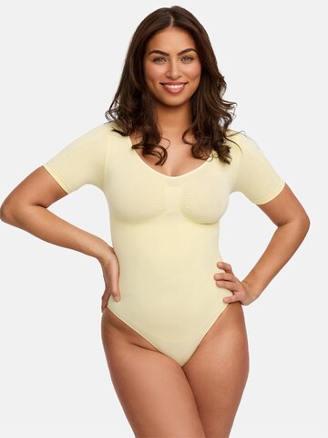 cfab by creamy fabrics Shapingbody 'T-Shirt Bodysuit Sculpting Shapewear mit String' in Gelb
