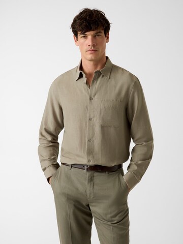 GUESS Regular Fit Hemd in Grün: Vorderseite
