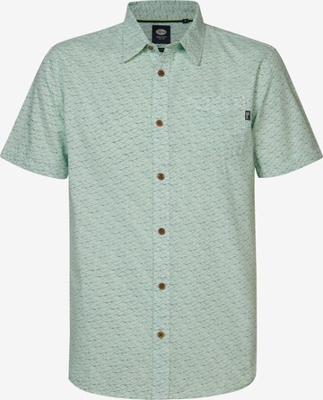 Petrol Industries Regular fit Button Up Shirt in Green: front