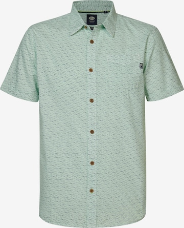 Petrol Industries Button Up Shirt in Green: front