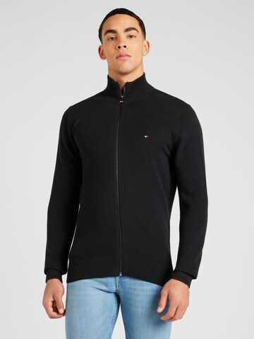 Vestes en maille TOMMY HILFIGER en noir : devant