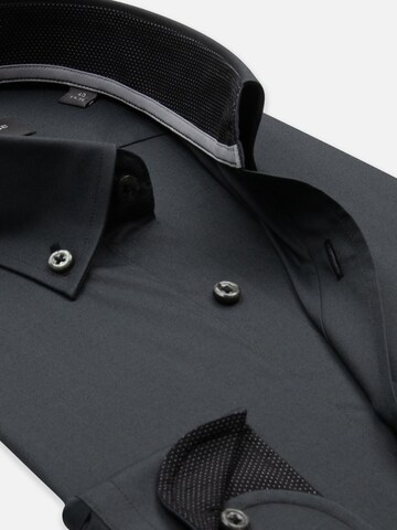 Slim fit Camicia business 'Leonardo Sport Poplin Stretch Man Shirt Brown' di 7Camicie in grigio