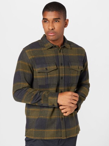 Coupe regular Chemise 'FIERCE VOLCANO' QUIKSILVER en vert : devant