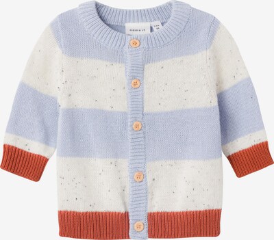 NAME IT Knit Cardigan 'Tetim' in Light blue / Rusty red / mottled white, Item view