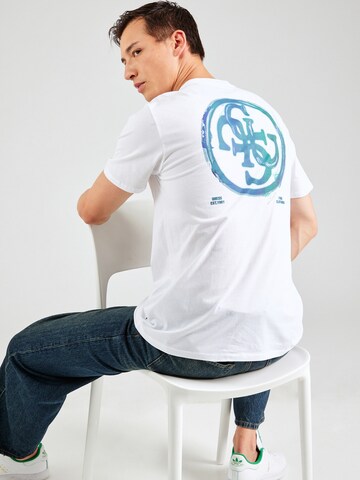 GUESS T-Shirt 'QUATTRO' in Weiß: Vorderseite