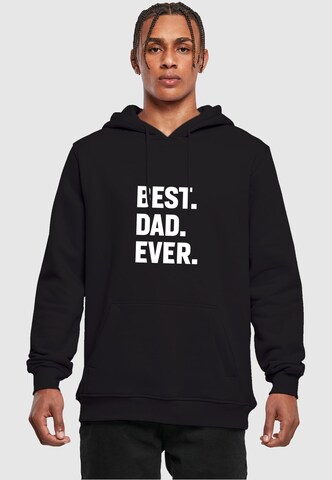Merchcode Sweatshirt 'Fathers Day - Best Dad Ever' in Zwart: voorkant