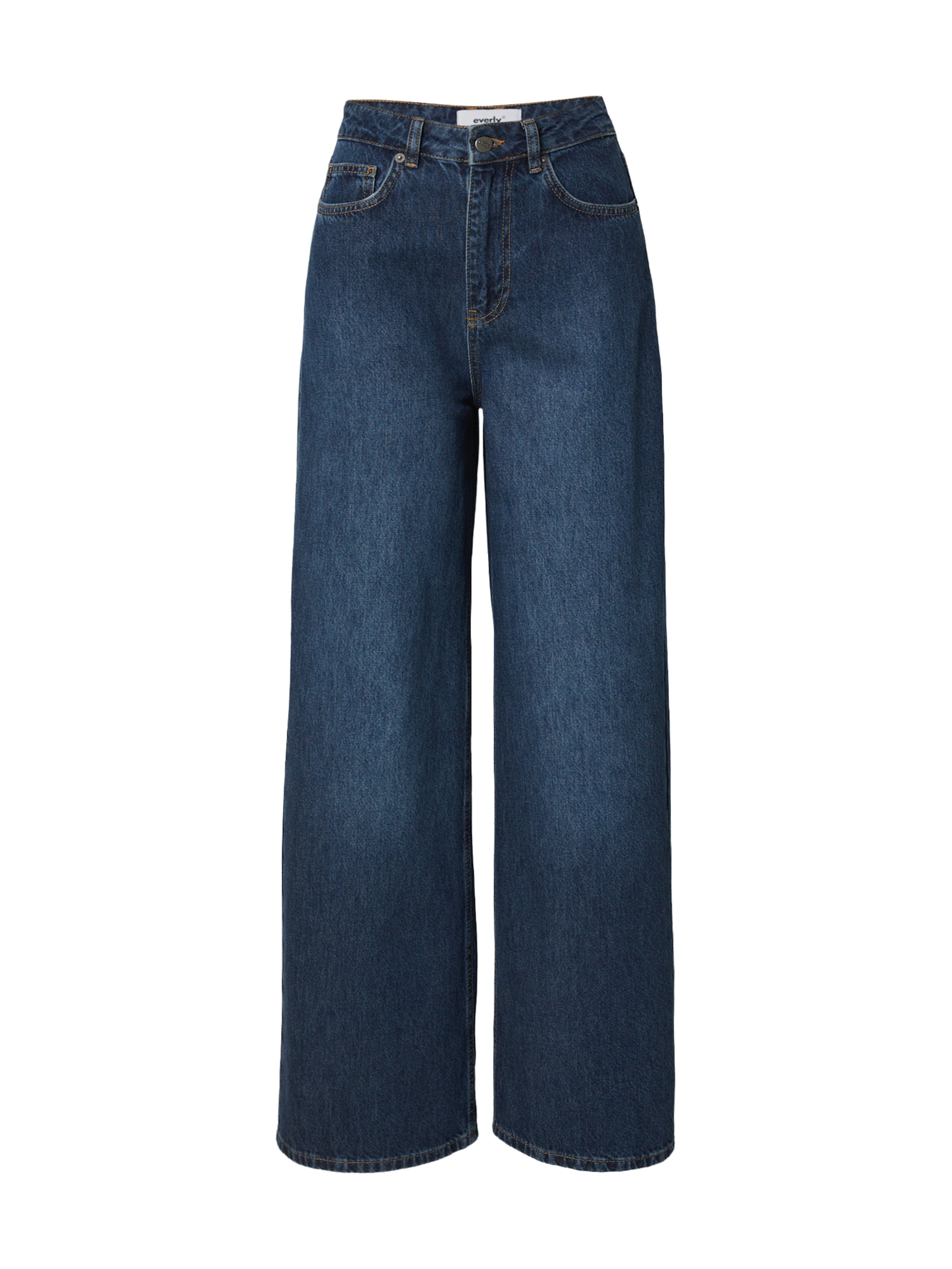 everly® - Pierna ancha Vaquero en azul: frente