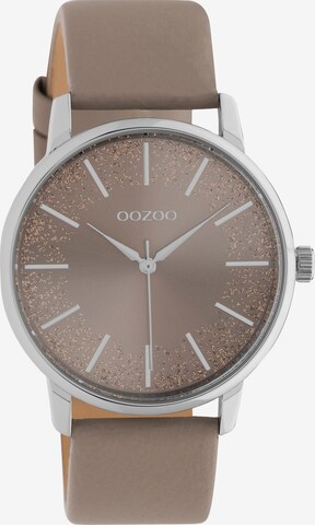 OOZOO Analog Watch in Brown: front