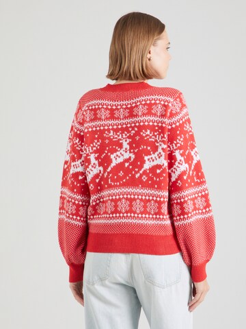 Pullover 'PCSUGAR' di PIECES in rosso