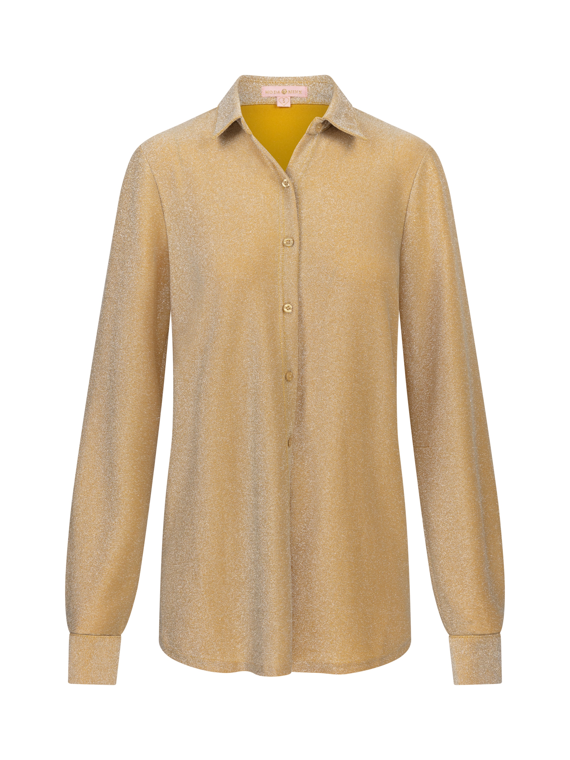 Moda Minx Bluse 'Lumiere' in Gold: Vorderseite