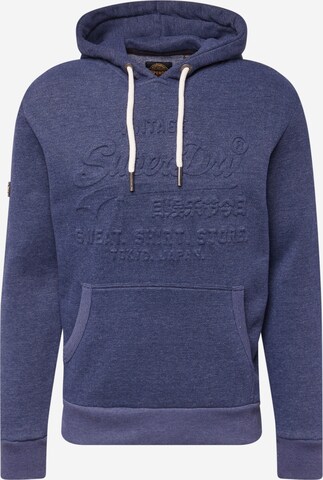 Superdry Sweatshirt 'Vintage' in Blauw: voorkant