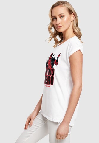 ABSOLUTE CULT Shirt 'Deadpool - I Am No Hero' in White