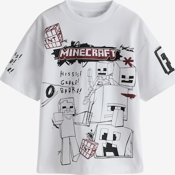 Next - Camiseta 'Minecraft' en blanco: frente