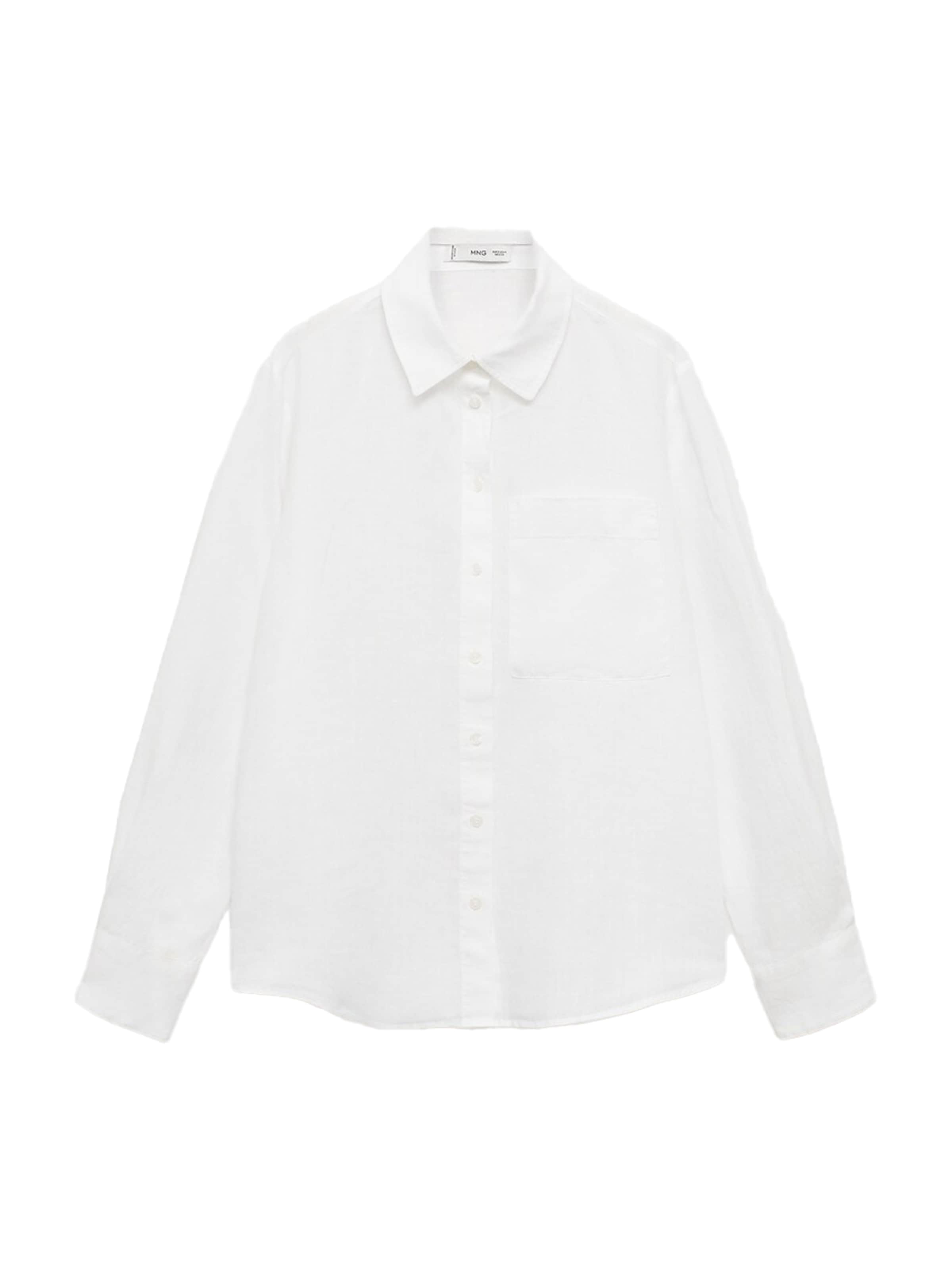 MANGO Bluse 'LINO' in Weiß: Vorderseite