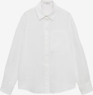 MANGO Blúz 'LINO' - fehér: elől