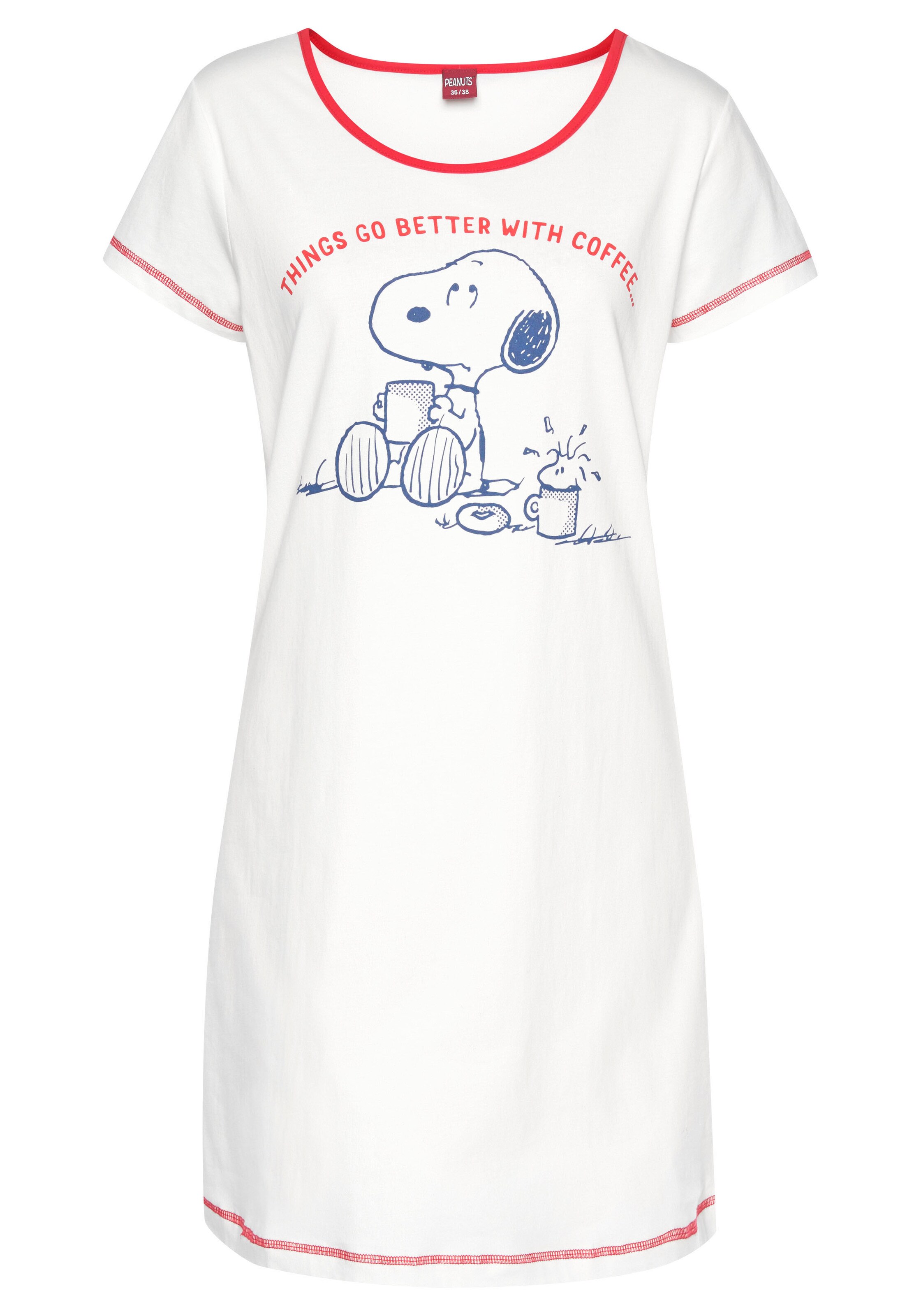 PEANUTS Nightgown in White: front