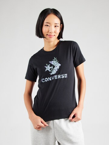 CONVERSE Shirt in Zwart: voorkant