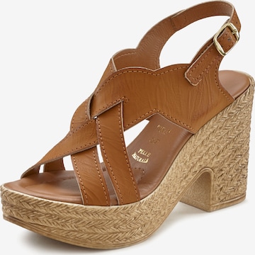 LASCANA Strap Sandals in Brown: front