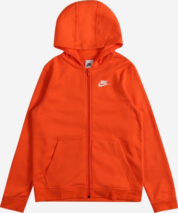 Nike Sportswear Кофта на молнии в Оранжевый: спереди